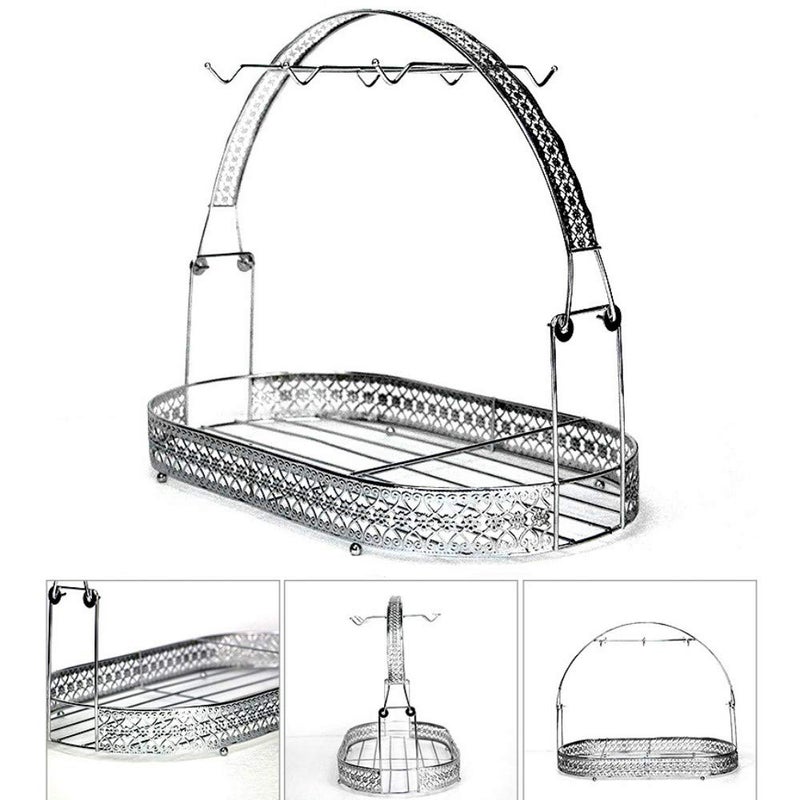 Piscepio Mug Holder Coffee Cup Holder Stand Dishes Organizer Wrought Iron Mug Drainer Storage Drying Rack for Counter Cabinet Table Kitchen Restaurant Office (Silver A) - Image 1